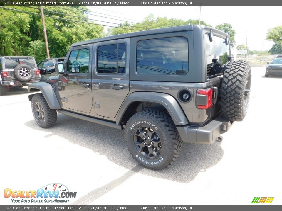 2020 Jeep Wrangler Unlimited Sport 4x4 Granite Crystal Metallic / Black Photo #8