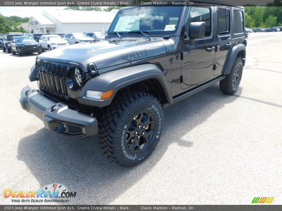 2020 Jeep Wrangler Unlimited Sport 4x4 Granite Crystal Metallic / Black Photo #9