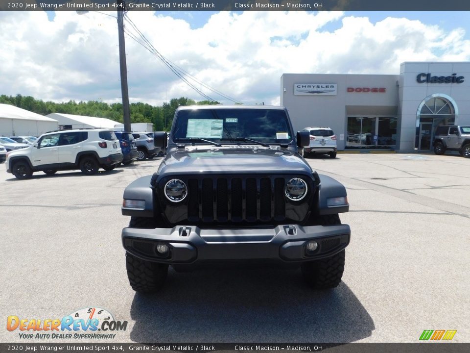 2020 Jeep Wrangler Unlimited Sport 4x4 Granite Crystal Metallic / Black Photo #10