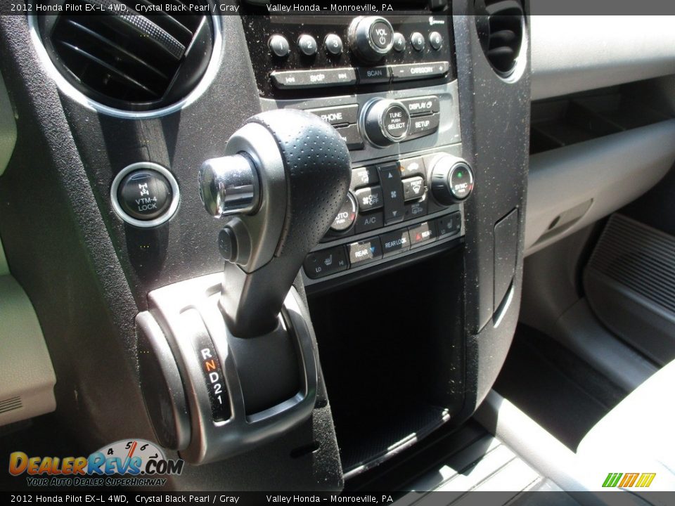 2012 Honda Pilot EX-L 4WD Crystal Black Pearl / Gray Photo #16