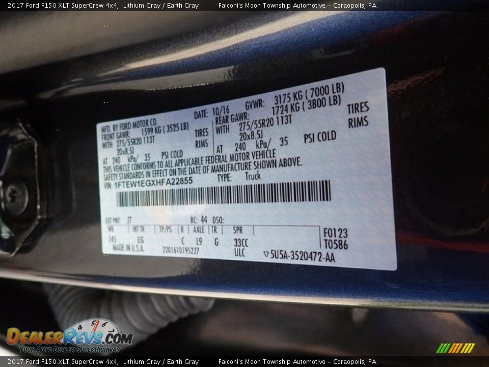 2017 Ford F150 XLT SuperCrew 4x4 Lithium Gray / Earth Gray Photo #23
