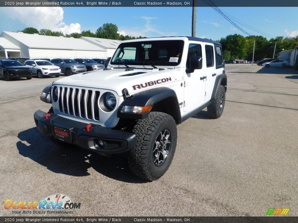 2020 Jeep Wrangler Unlimited Rubicon 4x4 Bright White / Black Photo #1