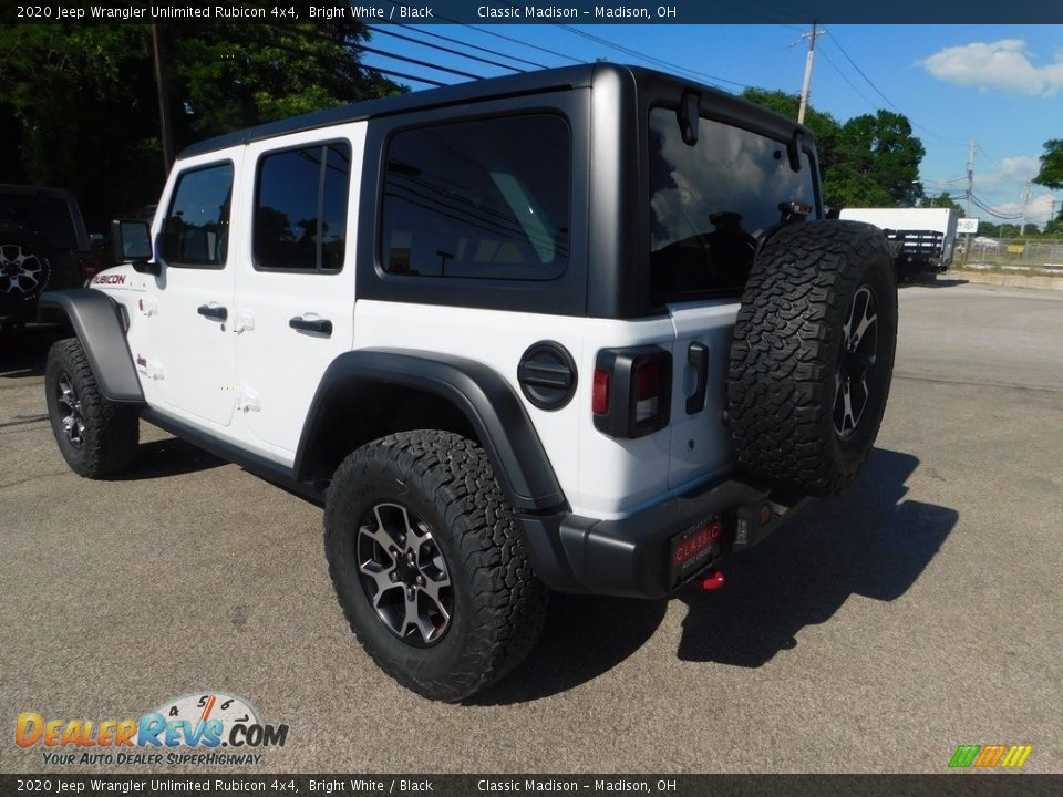 2020 Jeep Wrangler Unlimited Rubicon 4x4 Bright White / Black Photo #5