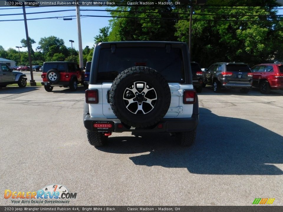 2020 Jeep Wrangler Unlimited Rubicon 4x4 Bright White / Black Photo #7