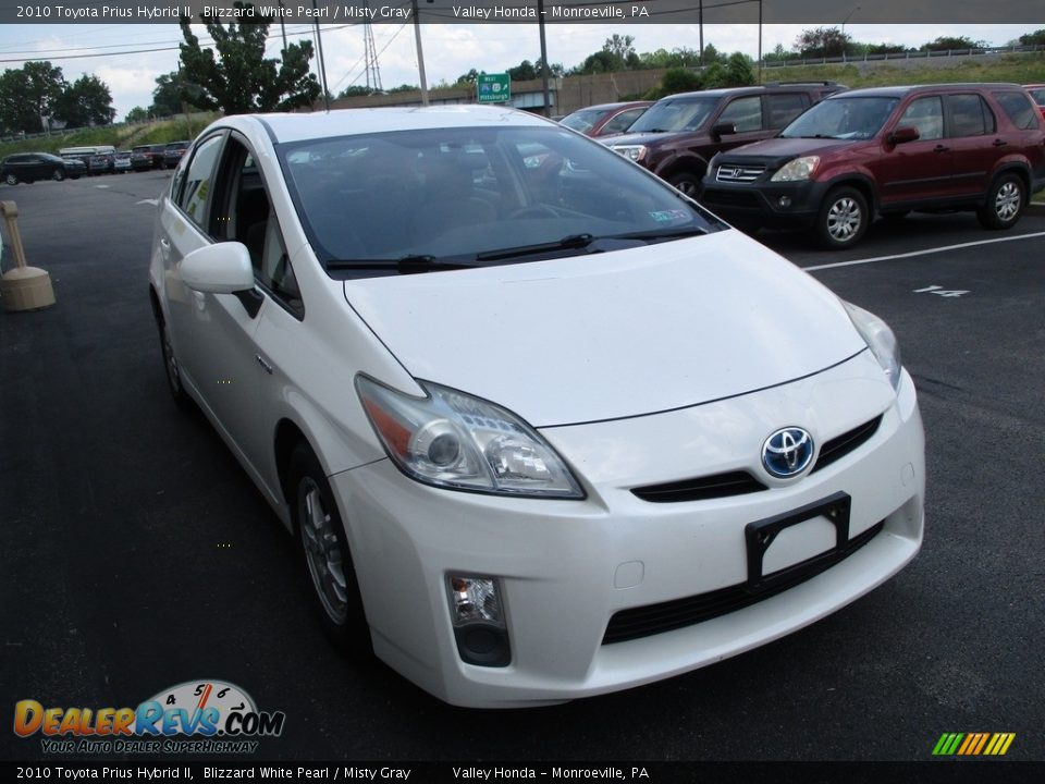 2010 Toyota Prius Hybrid II Blizzard White Pearl / Misty Gray Photo #8