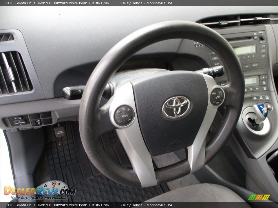 2010 Toyota Prius Hybrid II Blizzard White Pearl / Misty Gray Photo #14