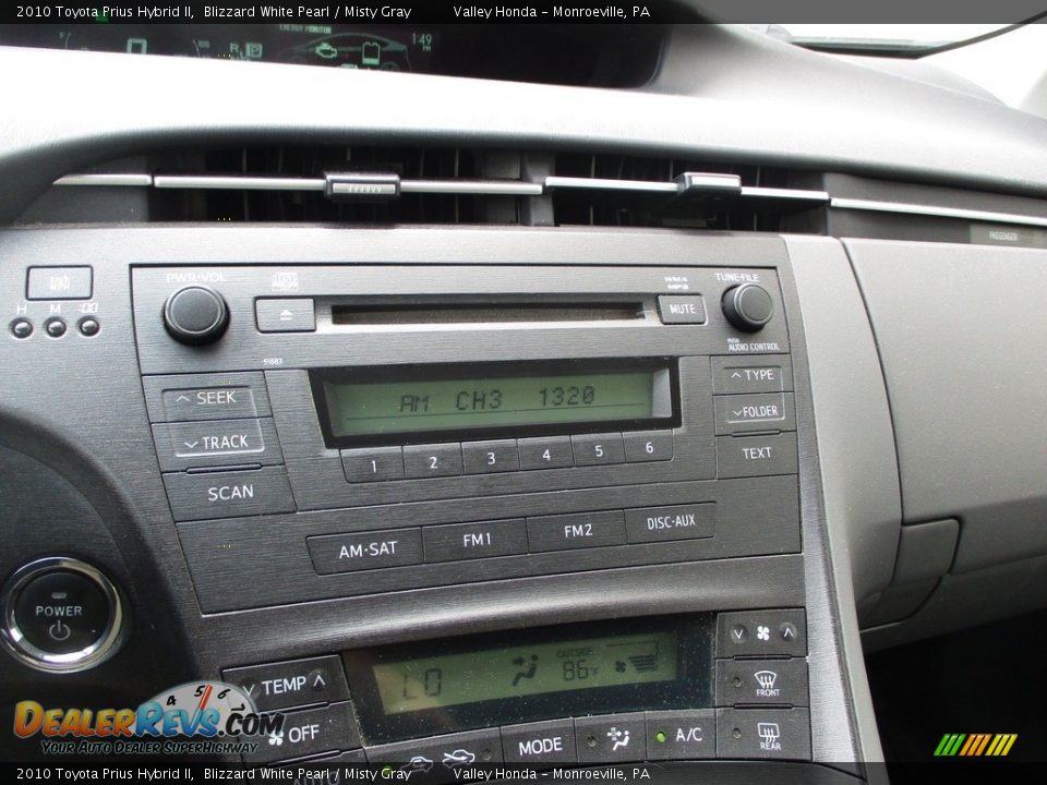 2010 Toyota Prius Hybrid II Blizzard White Pearl / Misty Gray Photo #16