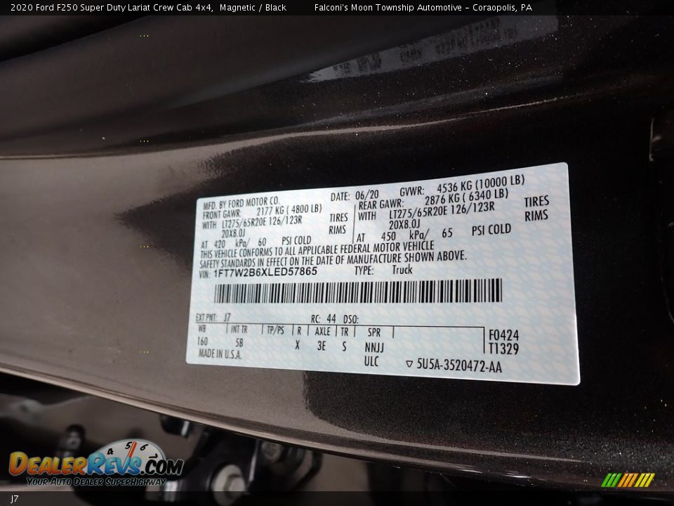 Ford Color Code J7 Magnetic