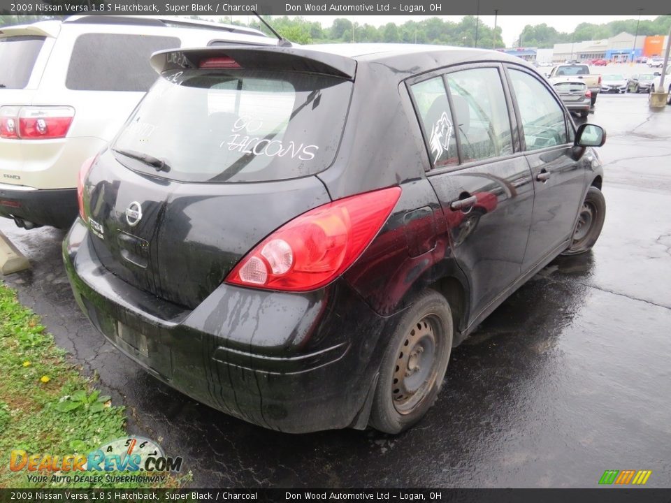 2009 Nissan Versa 1.8 S Hatchback Super Black / Charcoal Photo #10