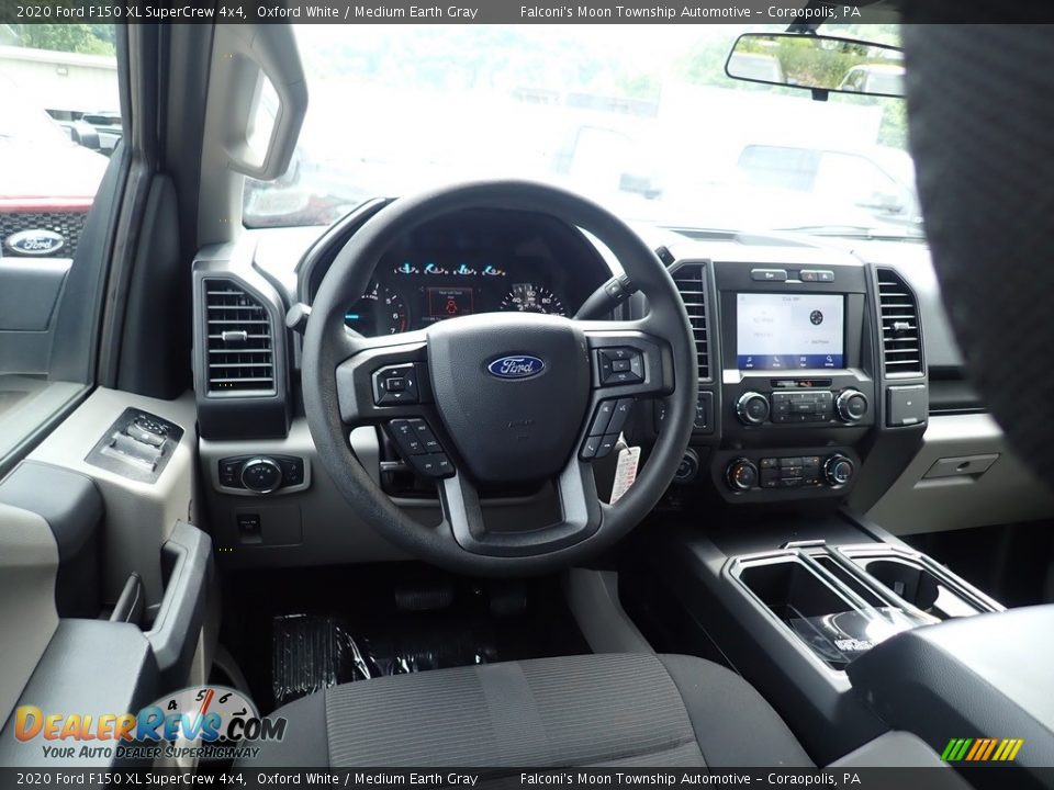 2020 Ford F150 XL SuperCrew 4x4 Oxford White / Medium Earth Gray Photo #10