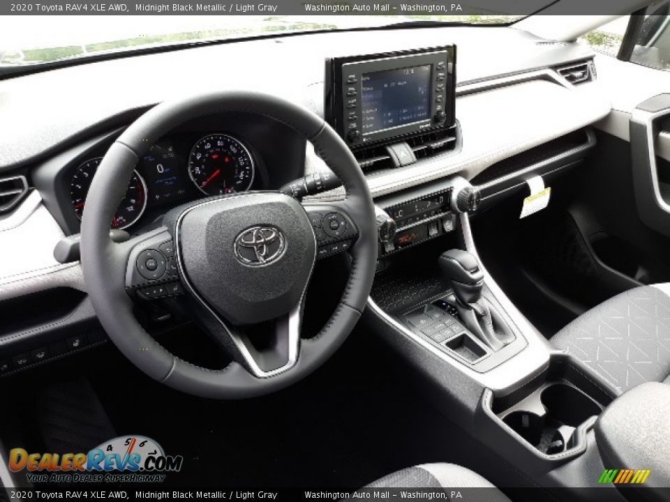 2020 Toyota RAV4 XLE AWD Midnight Black Metallic / Light Gray Photo #3