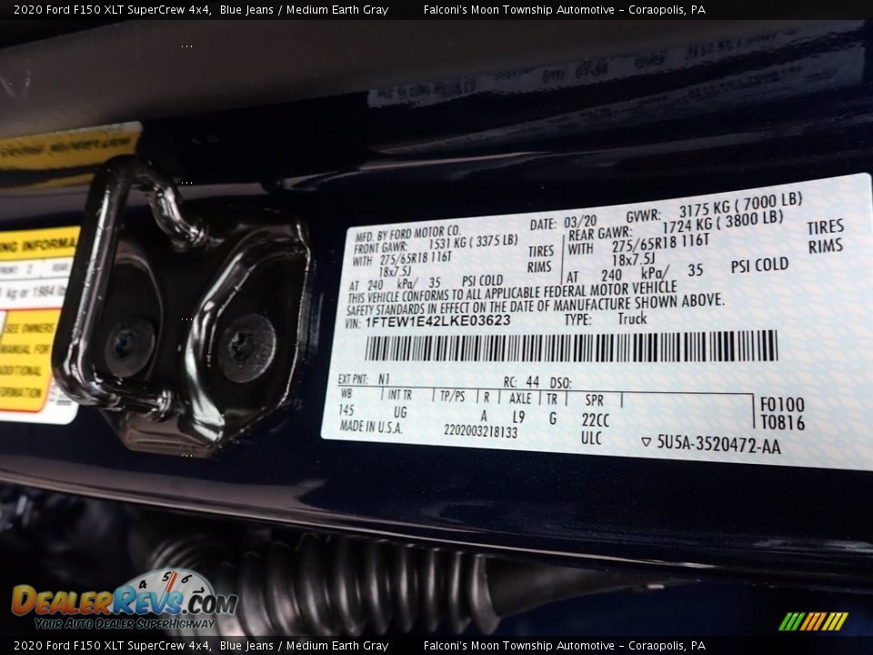 2020 Ford F150 XLT SuperCrew 4x4 Blue Jeans / Medium Earth Gray Photo #12