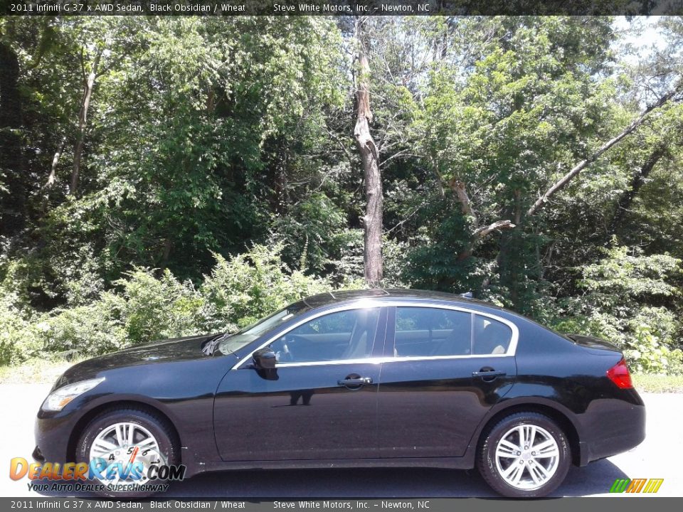 2011 Infiniti G 37 x AWD Sedan Black Obsidian / Wheat Photo #1