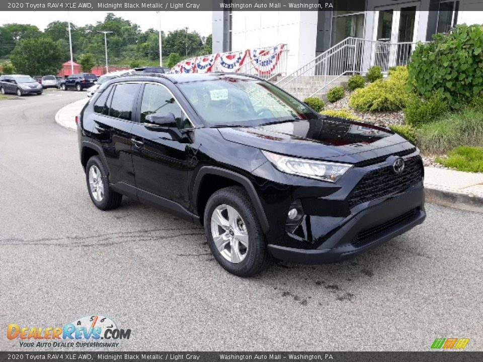 2020 Toyota RAV4 XLE AWD Midnight Black Metallic / Light Gray Photo #22