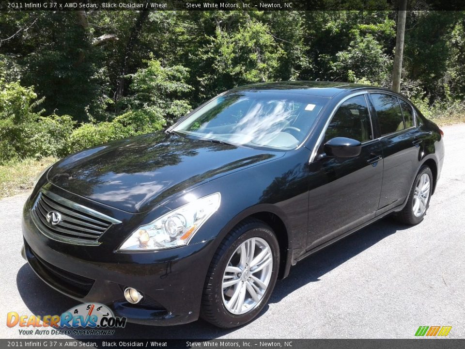 2011 Infiniti G 37 x AWD Sedan Black Obsidian / Wheat Photo #4