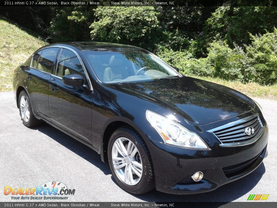 2011 Infiniti G 37 x AWD Sedan Black Obsidian / Wheat Photo #6