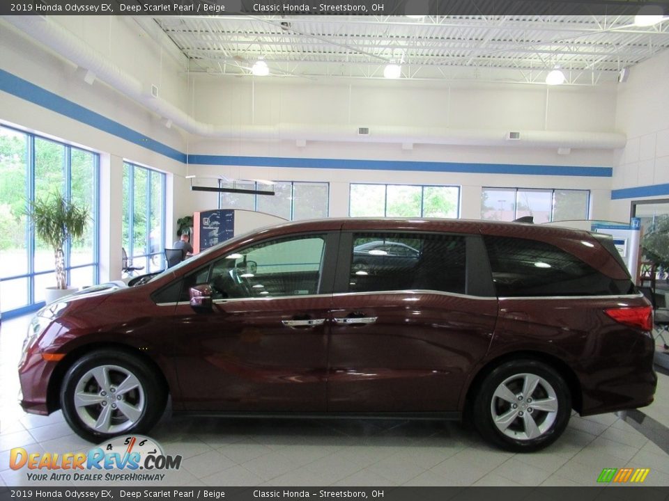 2019 Honda Odyssey EX Deep Scarlet Pearl / Beige Photo #2