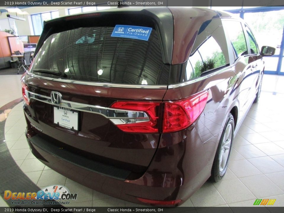 2019 Honda Odyssey EX Deep Scarlet Pearl / Beige Photo #10