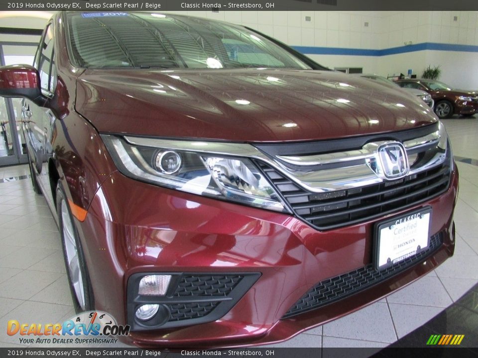 2019 Honda Odyssey EX Deep Scarlet Pearl / Beige Photo #12