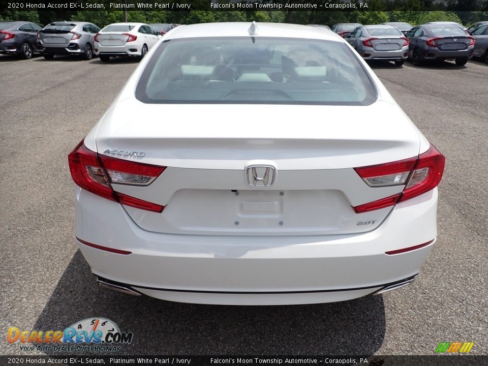 2020 Honda Accord EX-L Sedan Platinum White Pearl / Ivory Photo #4
