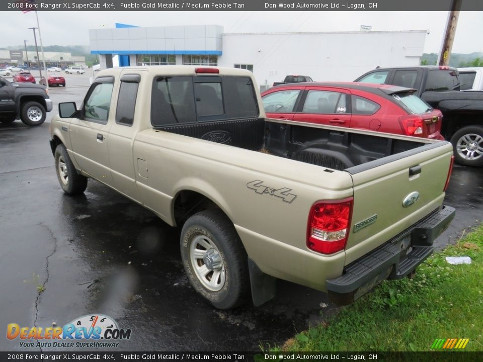 2008 Ford Ranger XL SuperCab 4x4 Pueblo Gold Metallic / Medium Pebble Tan Photo #8