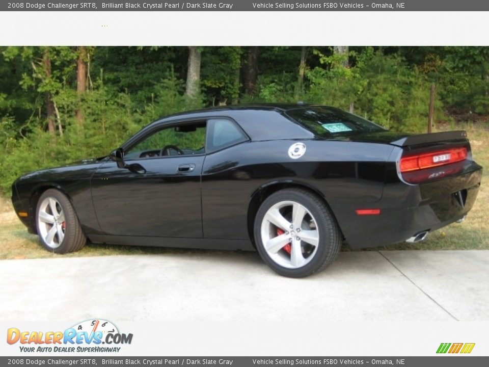 2008 Dodge Challenger SRT8 Brilliant Black Crystal Pearl / Dark Slate Gray Photo #1