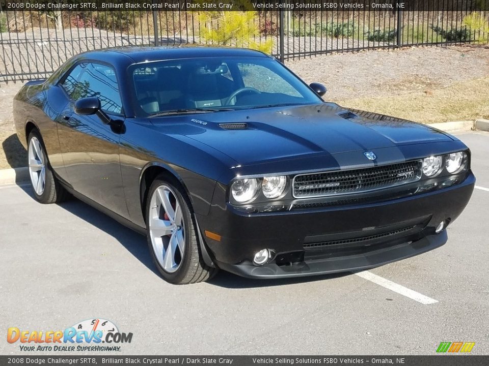 2008 Dodge Challenger SRT8 Brilliant Black Crystal Pearl / Dark Slate Gray Photo #7