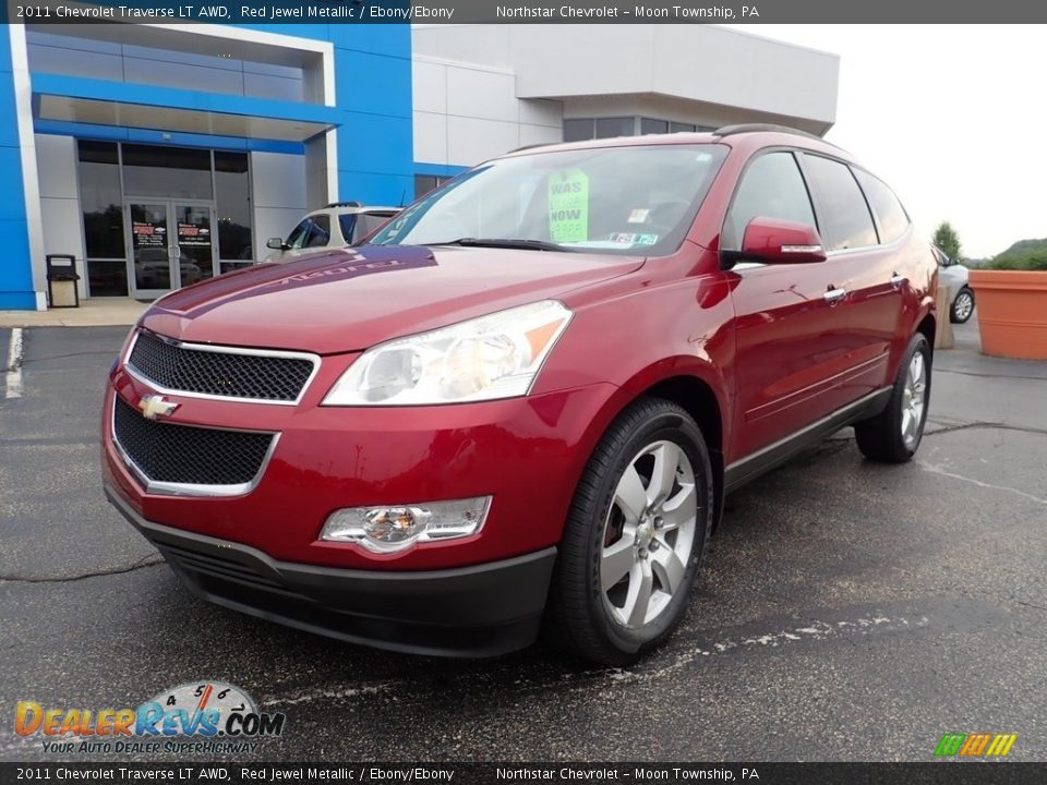 2011 Chevrolet Traverse LT AWD Red Jewel Metallic / Ebony/Ebony Photo #2