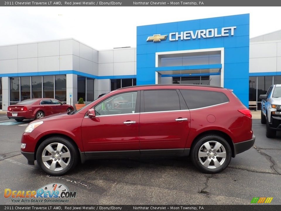 2011 Chevrolet Traverse LT AWD Red Jewel Metallic / Ebony/Ebony Photo #3