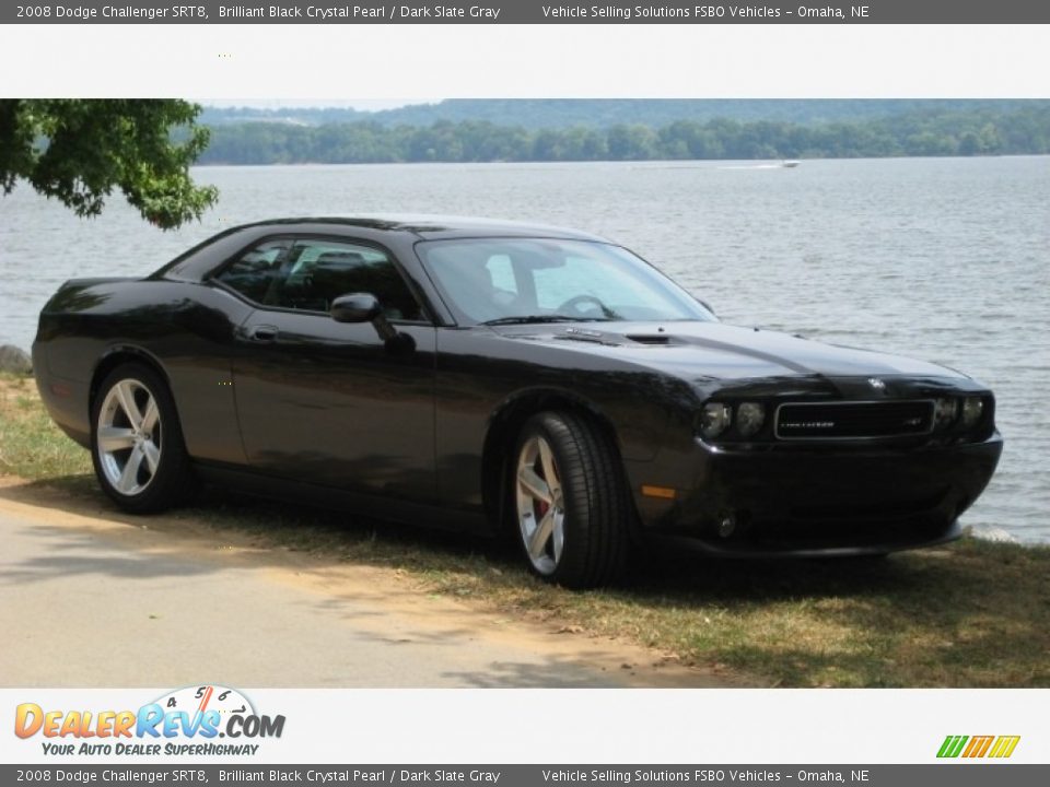 2008 Dodge Challenger SRT8 Brilliant Black Crystal Pearl / Dark Slate Gray Photo #11