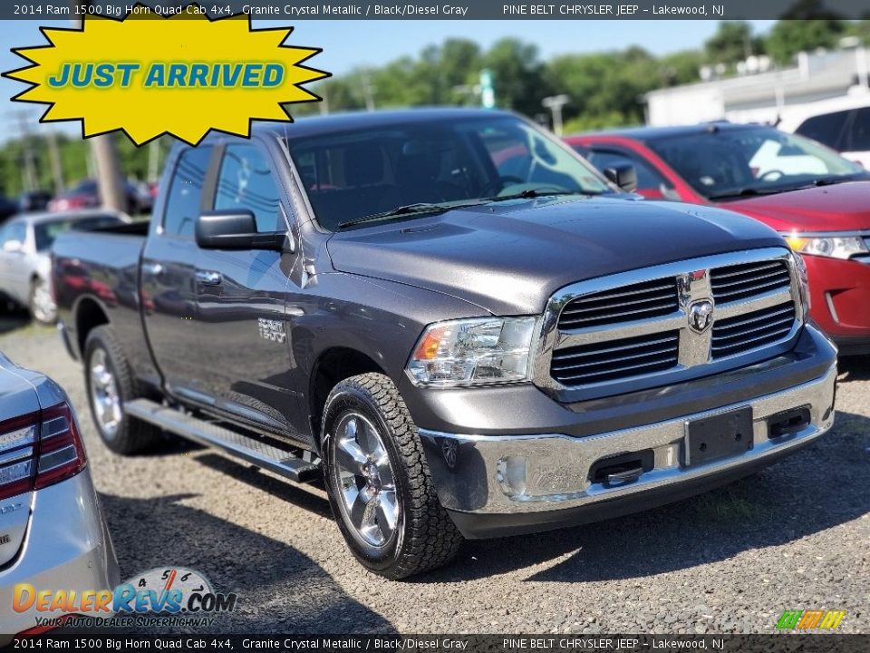 2014 Ram 1500 Big Horn Quad Cab 4x4 Granite Crystal Metallic / Black/Diesel Gray Photo #1