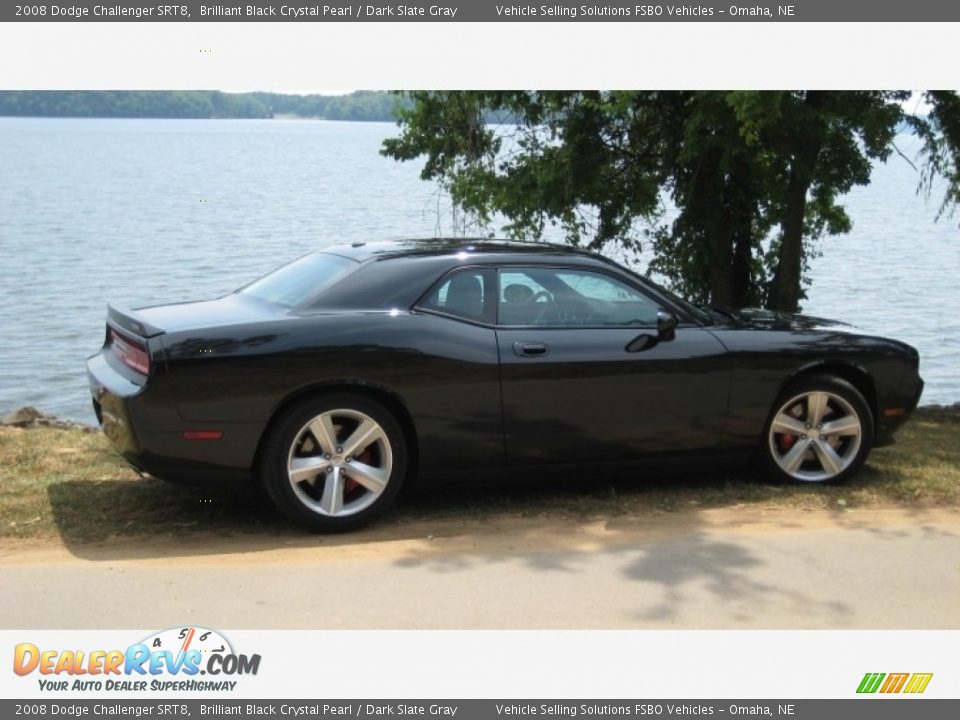 2008 Dodge Challenger SRT8 Brilliant Black Crystal Pearl / Dark Slate Gray Photo #12