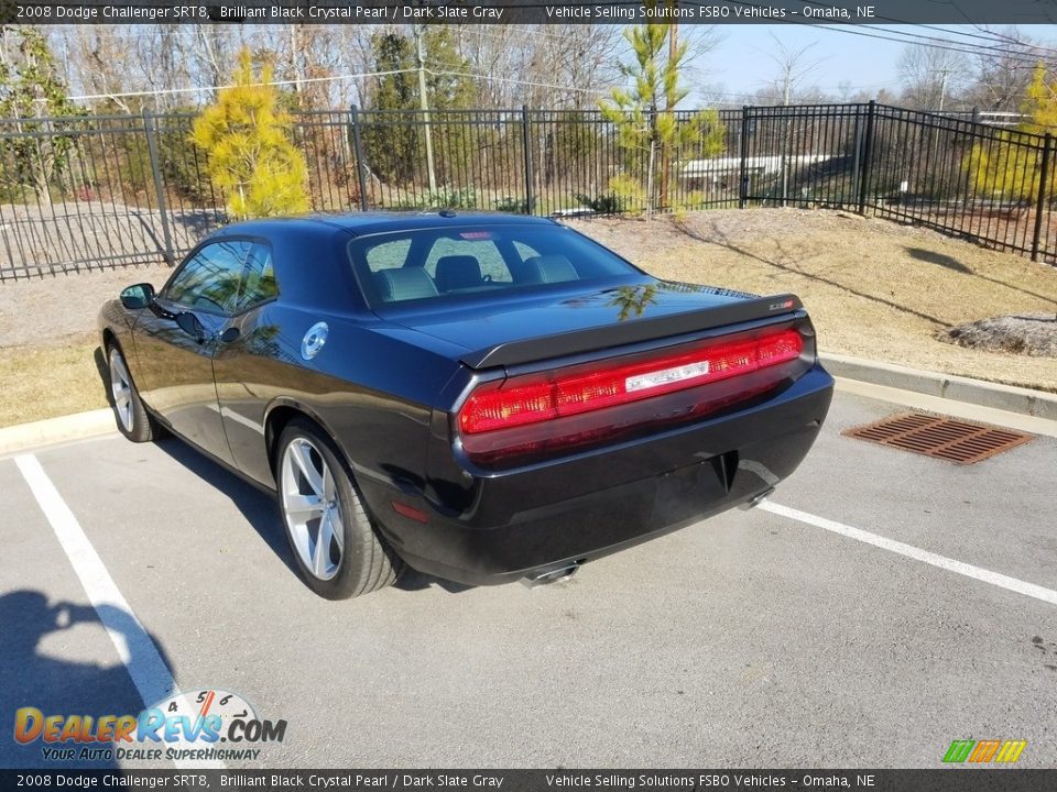 2008 Dodge Challenger SRT8 Brilliant Black Crystal Pearl / Dark Slate Gray Photo #13