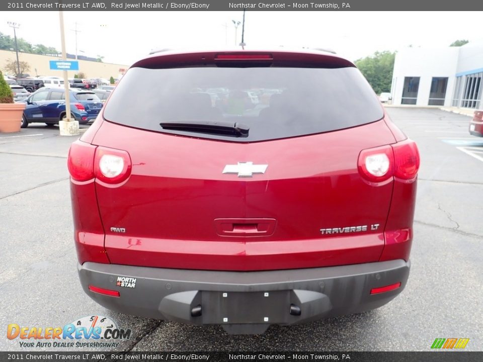 2011 Chevrolet Traverse LT AWD Red Jewel Metallic / Ebony/Ebony Photo #6