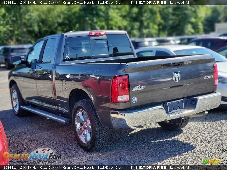 2014 Ram 1500 Big Horn Quad Cab 4x4 Granite Crystal Metallic / Black/Diesel Gray Photo #3