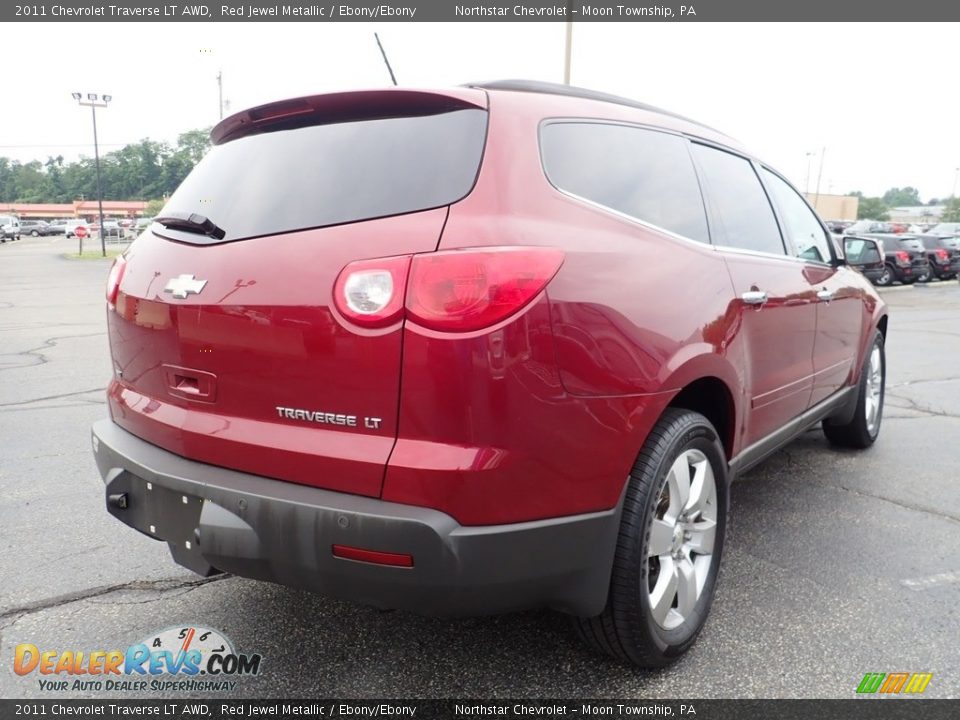 2011 Chevrolet Traverse LT AWD Red Jewel Metallic / Ebony/Ebony Photo #8