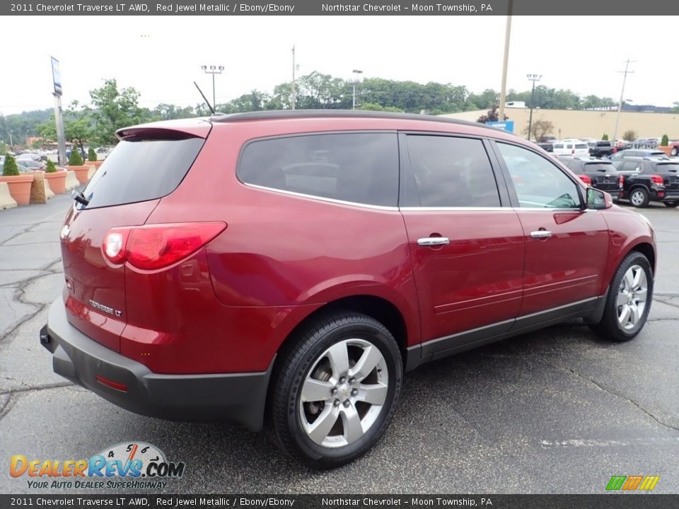 2011 Chevrolet Traverse LT AWD Red Jewel Metallic / Ebony/Ebony Photo #9