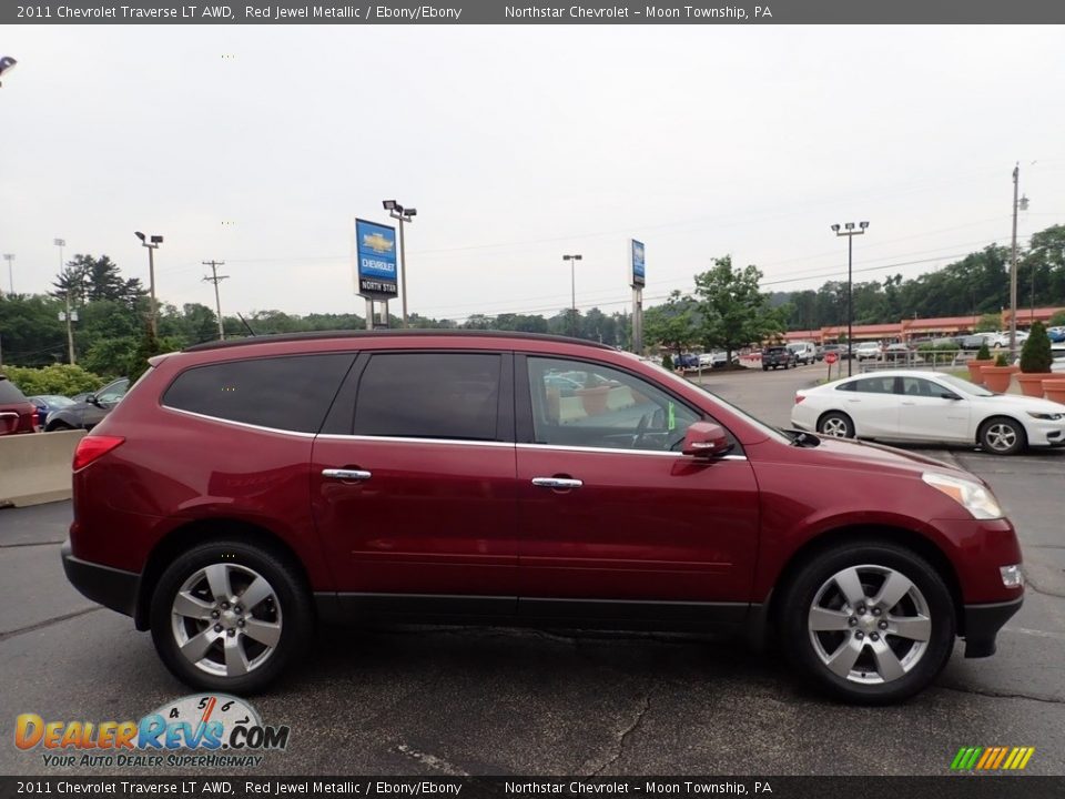 2011 Chevrolet Traverse LT AWD Red Jewel Metallic / Ebony/Ebony Photo #10
