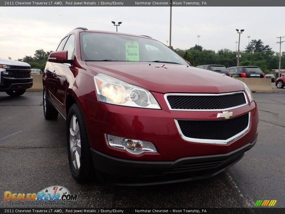 2011 Chevrolet Traverse LT AWD Red Jewel Metallic / Ebony/Ebony Photo #12