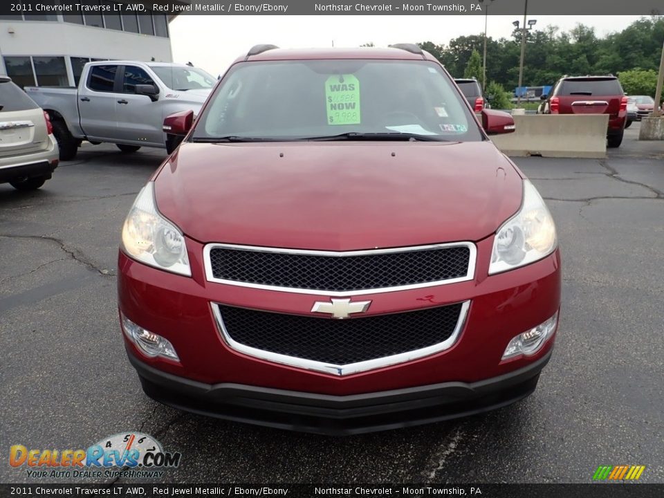 2011 Chevrolet Traverse LT AWD Red Jewel Metallic / Ebony/Ebony Photo #13