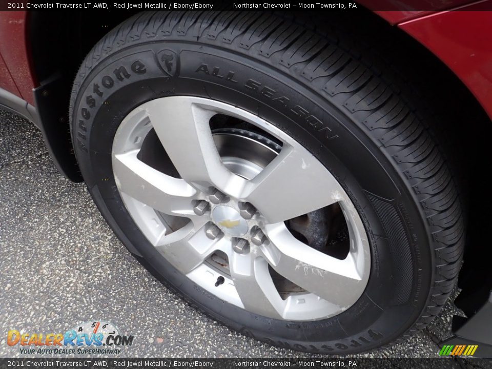 2011 Chevrolet Traverse LT AWD Red Jewel Metallic / Ebony/Ebony Photo #14