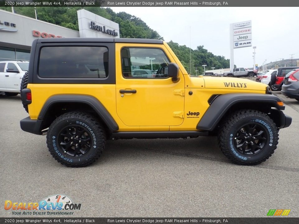 2020 Jeep Wrangler Willys 4x4 Hellayella / Black Photo #4