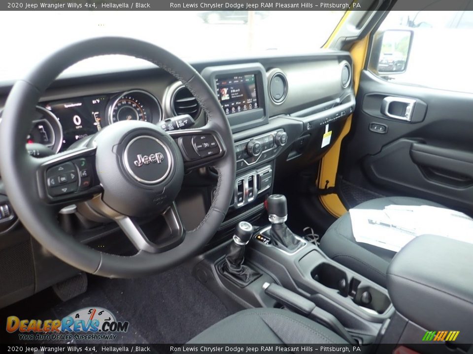 Black Interior - 2020 Jeep Wrangler Willys 4x4 Photo #11