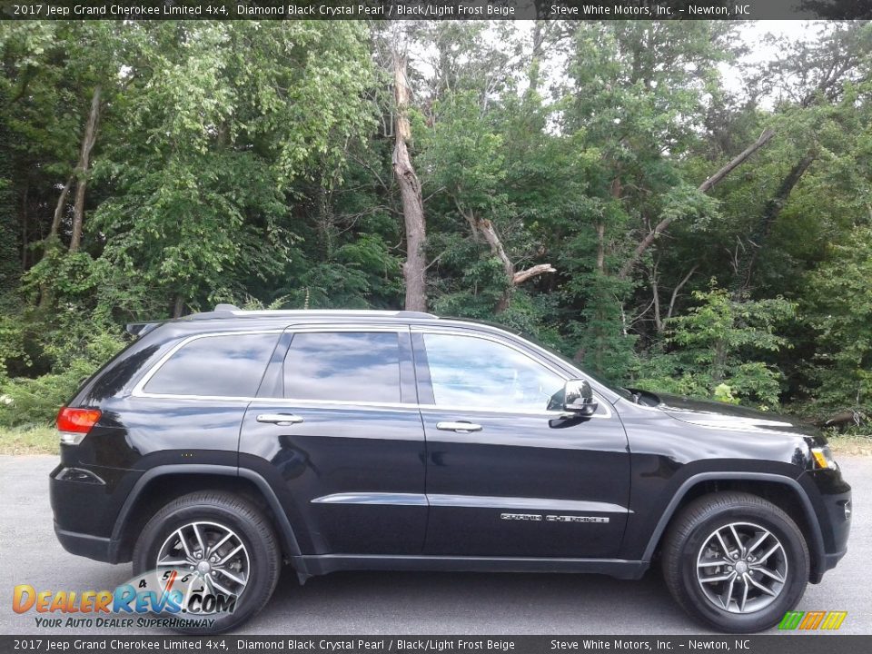 2017 Jeep Grand Cherokee Limited 4x4 Diamond Black Crystal Pearl / Black/Light Frost Beige Photo #5