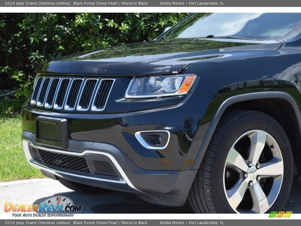 2014 Jeep Grand Cherokee Limited Black Forest Green Pearl / Morocco Black Photo #9