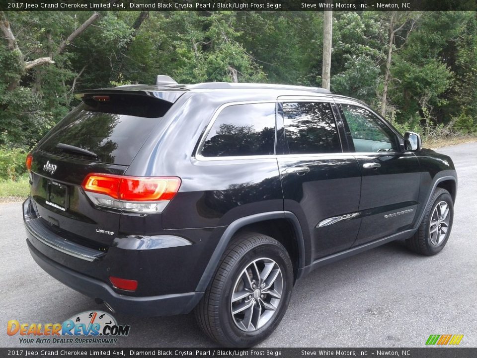 2017 Jeep Grand Cherokee Limited 4x4 Diamond Black Crystal Pearl / Black/Light Frost Beige Photo #6