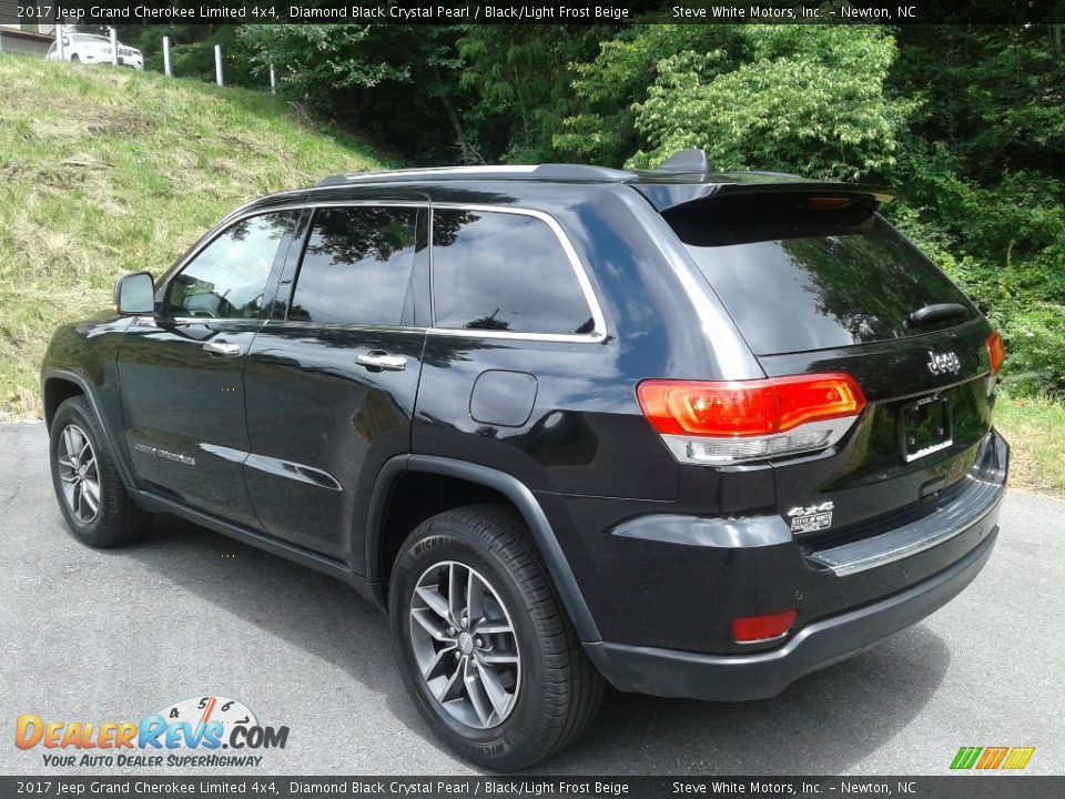 2017 Jeep Grand Cherokee Limited 4x4 Diamond Black Crystal Pearl / Black/Light Frost Beige Photo #8
