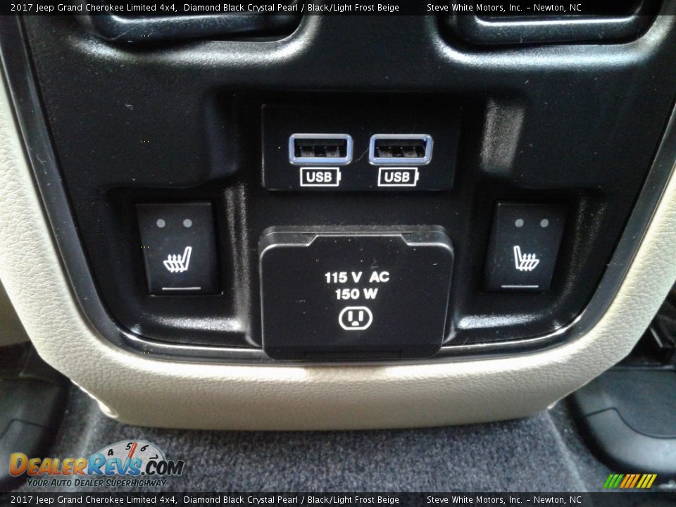 2017 Jeep Grand Cherokee Limited 4x4 Diamond Black Crystal Pearl / Black/Light Frost Beige Photo #14