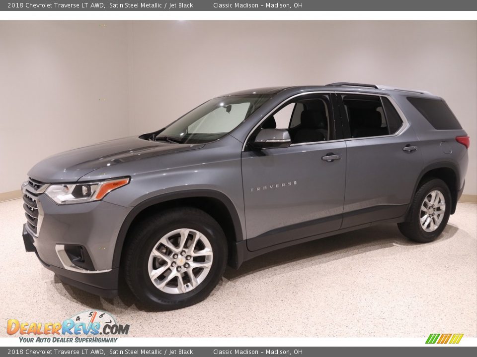 2018 Chevrolet Traverse LT AWD Satin Steel Metallic / Jet Black Photo #3