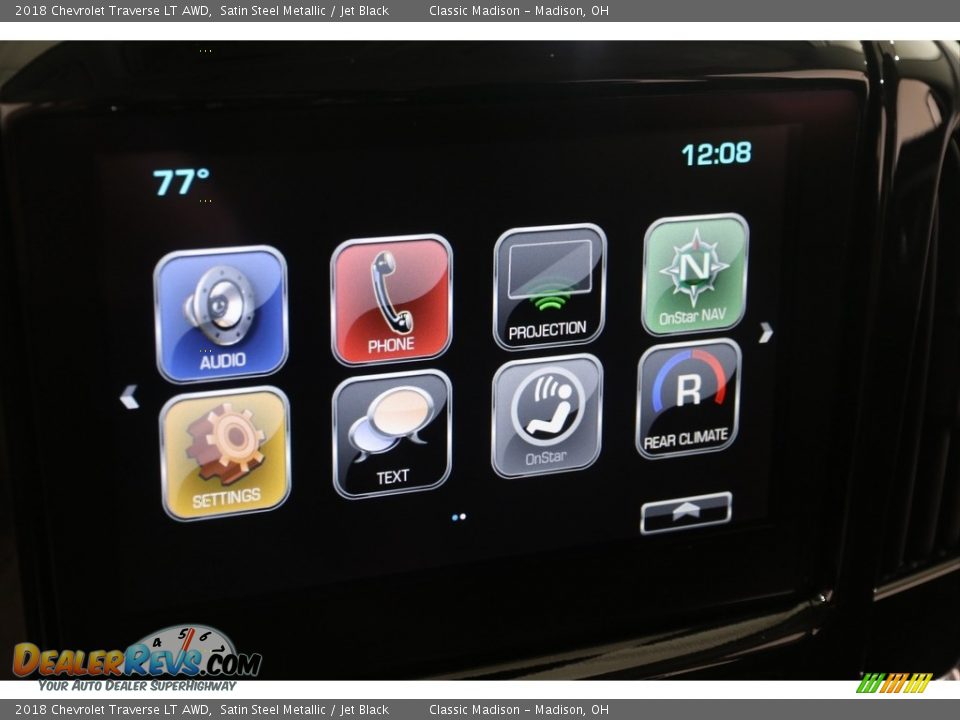 2018 Chevrolet Traverse LT AWD Satin Steel Metallic / Jet Black Photo #9